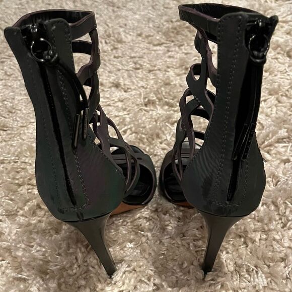 L.A.M.B. Gwen Stefani Oakley iridescent gladiator strappy stiletto heels 6.5 - Picture 9 of 16